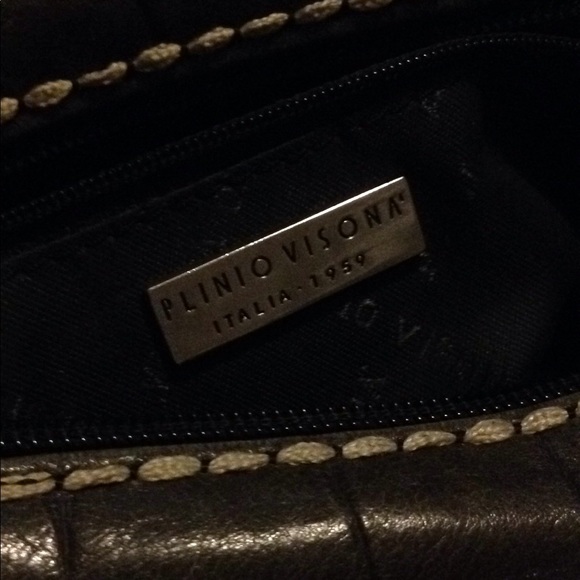 Plinio Visona Dark Olive Green Leather Hobo purse - Picture 2 of 3